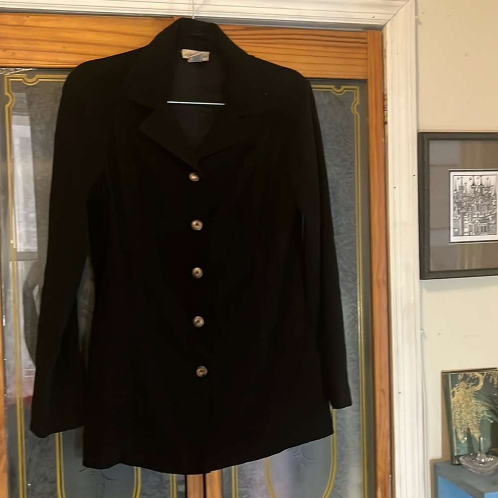 Super stretch corduroy black blazer